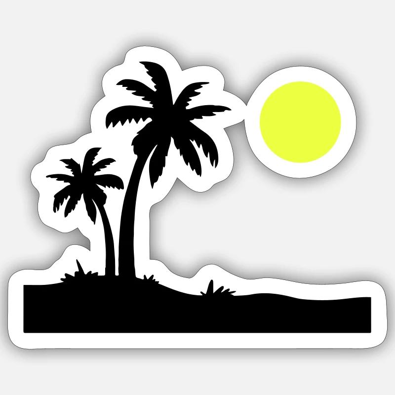 Palm Island Sticker size S (10 x 10 cm)