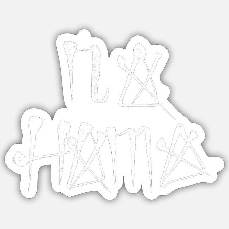 white - Sticker taille S (10 x 10 cm) - blanc mat