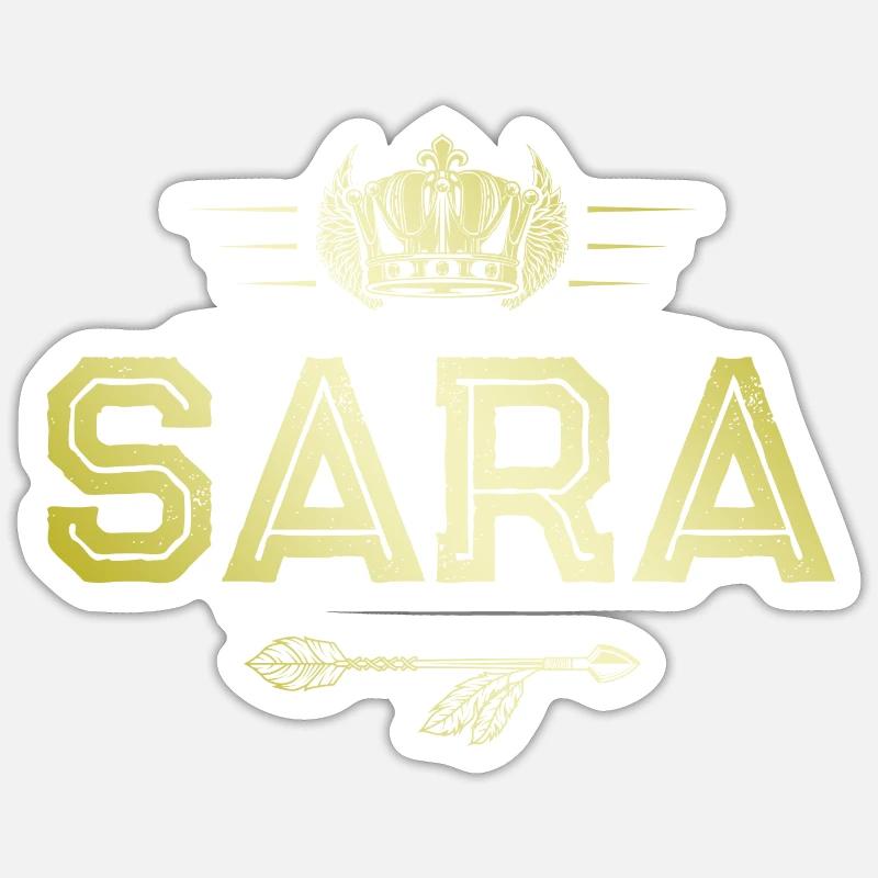 Sara - Sticker Größe S (10 x 10 cm) - Mattweiß