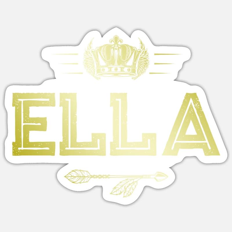 Ella - Sticker size S (10 x 10 cm) - white matte