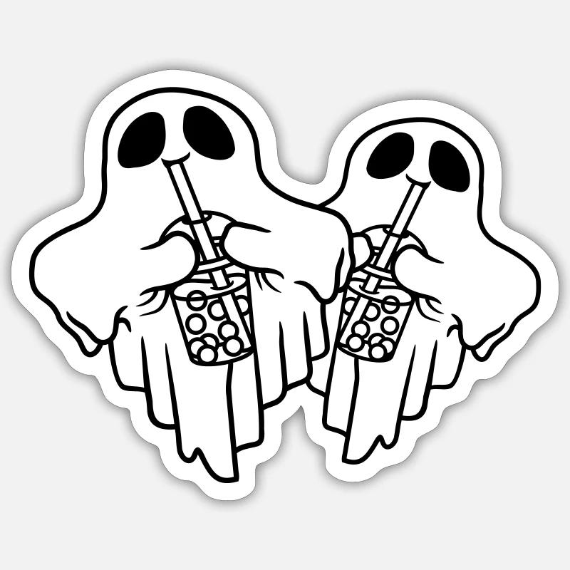 Équipe Bubble Tea Ghosts Sticker taille S (10 x 10 cm)