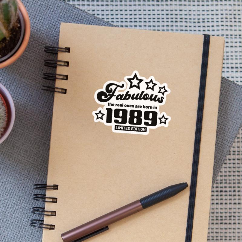 fabelhaft die echten werden 1989 geboren Sticker Größe S (10 x 10 cm)