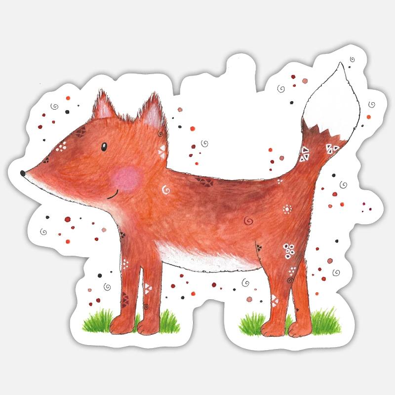 Fuchs Foxi Sticker Größe S (10 x 10 cm)
