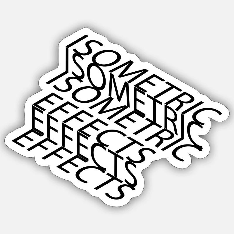 isometric effects - Sticker Größe S (10 x 10 cm) - Mattweiß