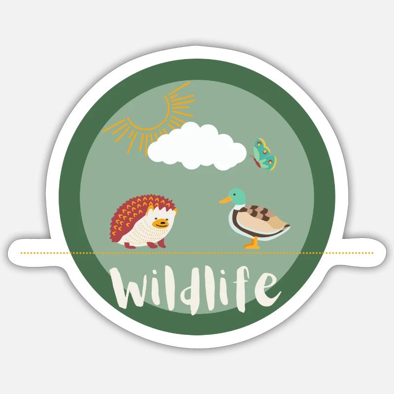 Faune - Sticker taille S (10 x 10 cm) - blanc mat