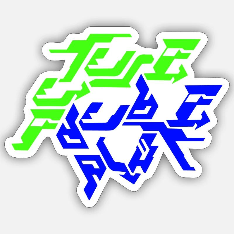 Future Dubplate v004 2col - Sticker size S (10 x 10 cm) - white matte