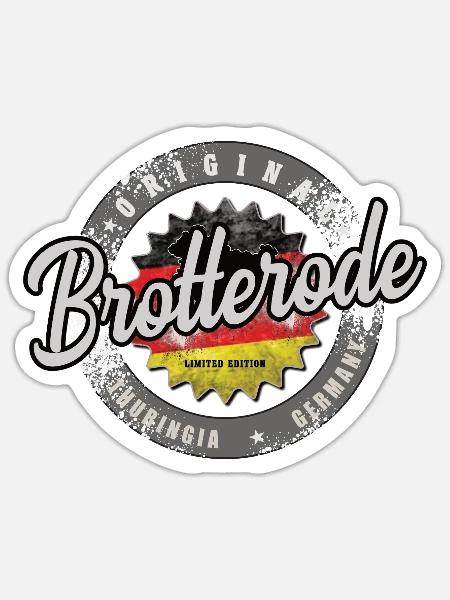 Original Germany Thüringen Brotterode - Sticker Größe S (10 x 10 cm) - Mattweiß