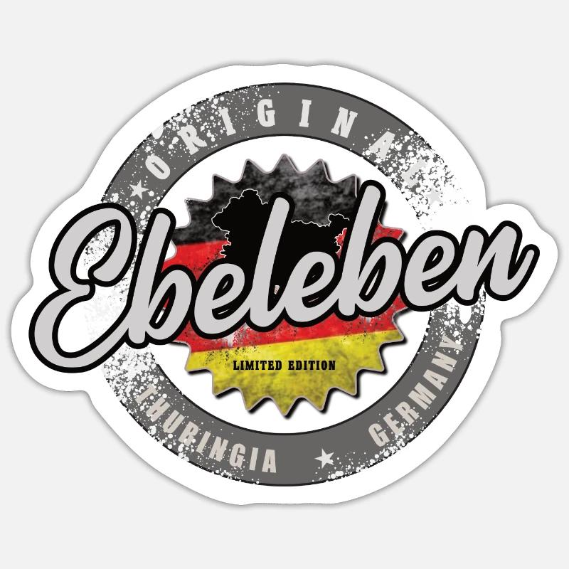 Original Germany Thüringen Ebeleben - Sticker Größe S (10 x 10 cm) - Mattweiß