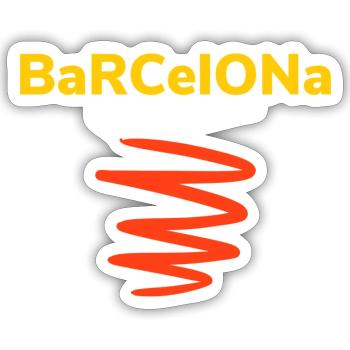 Clothing Style Barcelona - Sticker size S (10 x 10 cm) - white matte - Front