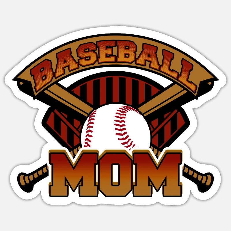 Baseball Mutter Sticker Größe S (10 x 10 cm)