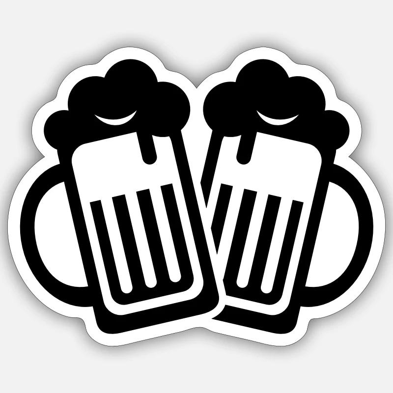 Bierglas Symbol Sticker Größe S (10 x 10 cm)