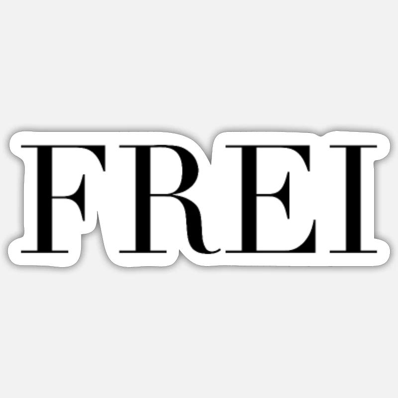 FREI - Sticker Größe S (10 x 10 cm) - Mattweiß