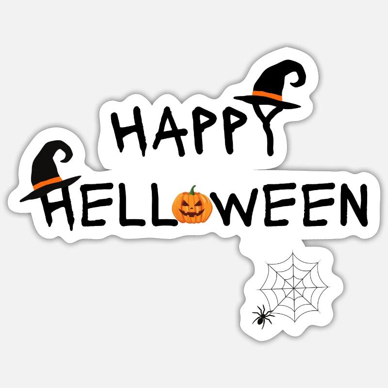 Helloween - Sticker Größe S (10 x 10 cm) - Mattweiß