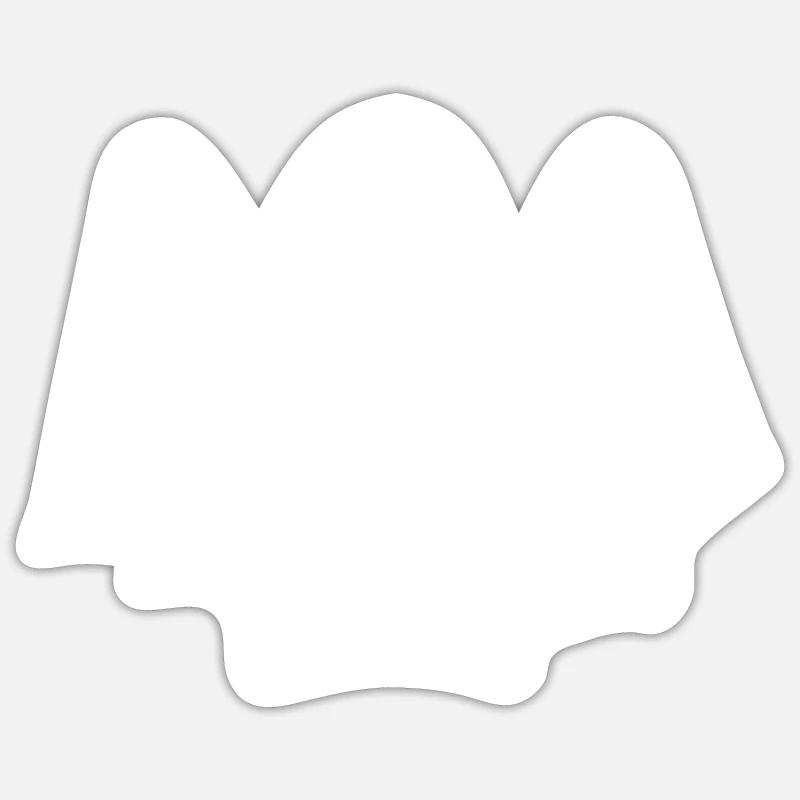 Gone Ghosting Halloween Ghost Sticker size S (10 x 10 cm)