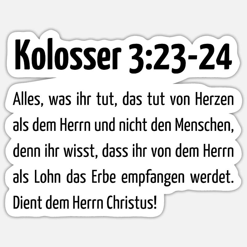 Bibelverse Kolosser Sticker Größe S (10 x 10 cm)