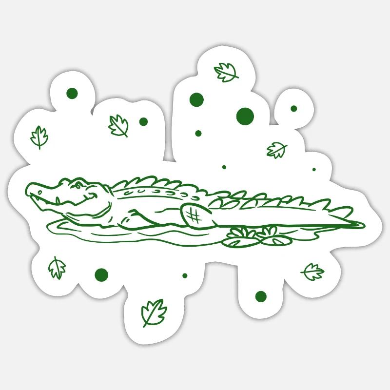 Crocodile - Sticker size S (10 x 10 cm) - white matte