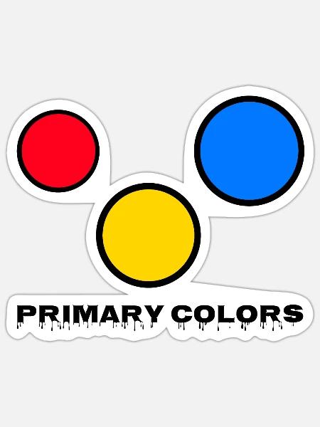 Primärfarben. Primärfarben - Sticker Größe S (10 x 10 cm) - Mattweiß