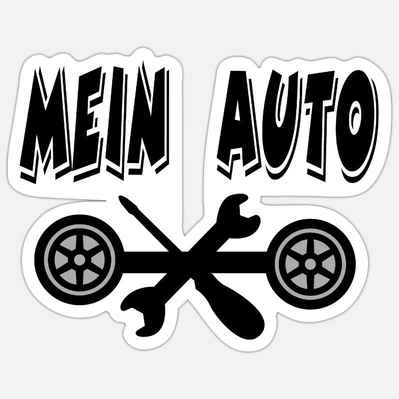 Auto - Sticker Größe S (10 x 10 cm) - Mattweiß