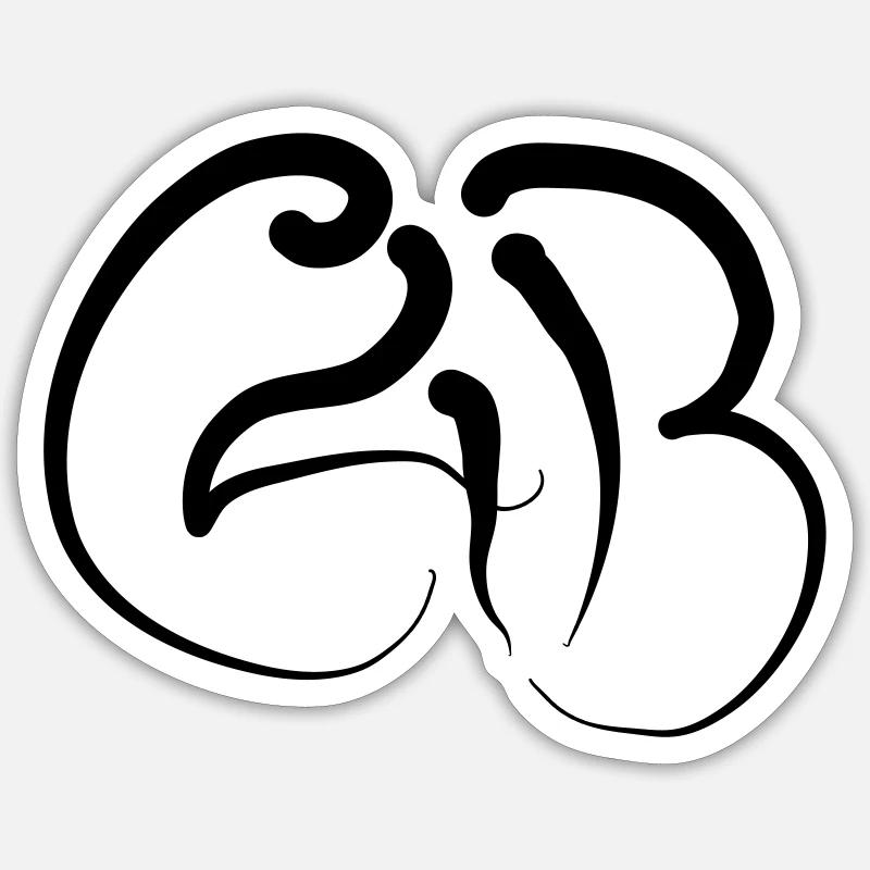 C4B Logo - Sticker Größe S (10 x 10 cm) - Mattweiß