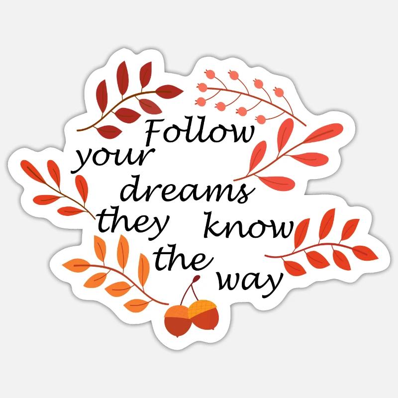 Herbstlaub und Eicheln Muster Sticker Größe S (10 x 10 cm)