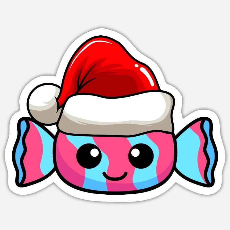 Candy Christmas Comic Xmas Sticker size S (10 x 10 cm)