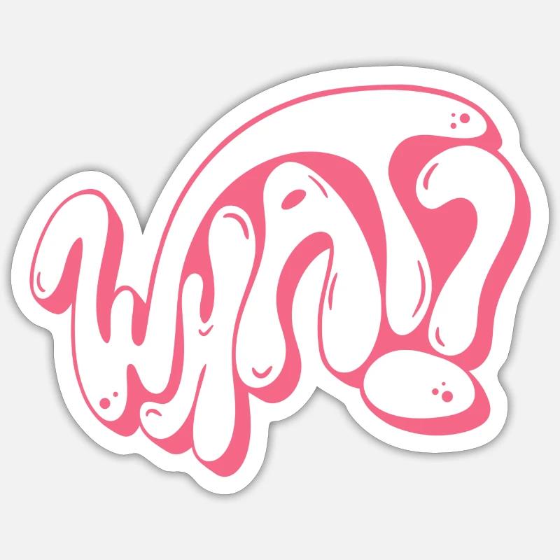 Quoi? Quoi? - Sticker taille S (10 x 10 cm) - blanc mat