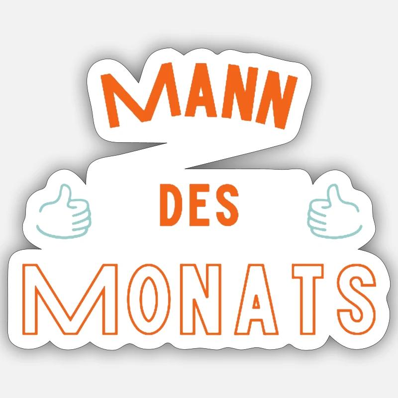 Mann des Monats - Sticker Größe S (10 x 10 cm) - Mattweiß