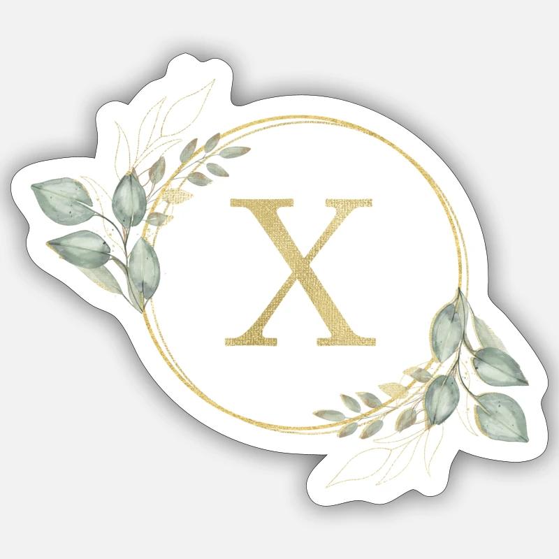 Customizable Monogram X Sticker size S (10 x 10 cm)