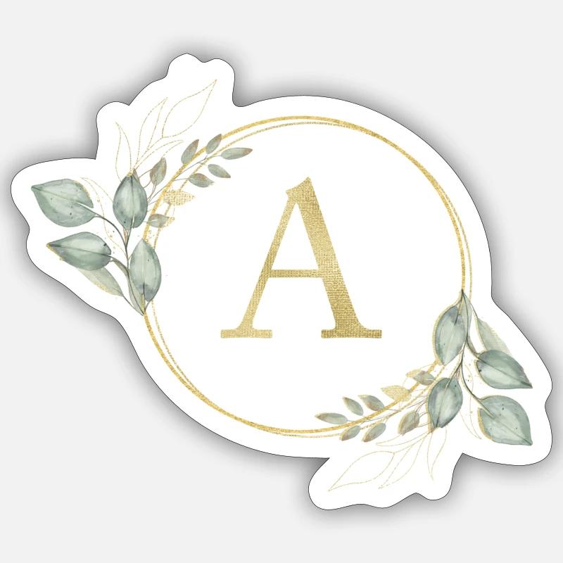 Customizable Monogram A Sticker size S (10 x 10 cm)