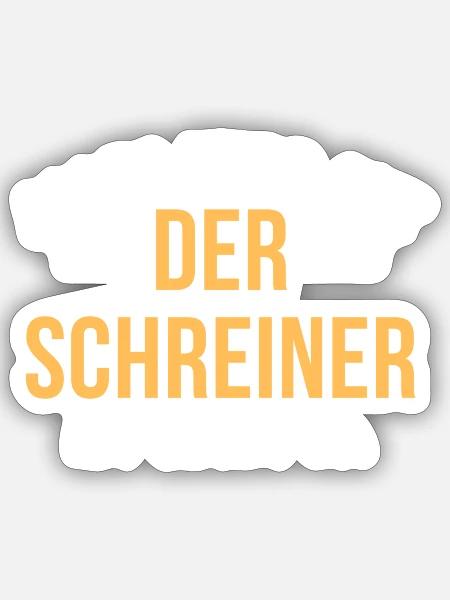 Alles wird gut - Der Schreiner ist jetzt da - Sticker Größe S (10 x 10 cm) - Mattweiß