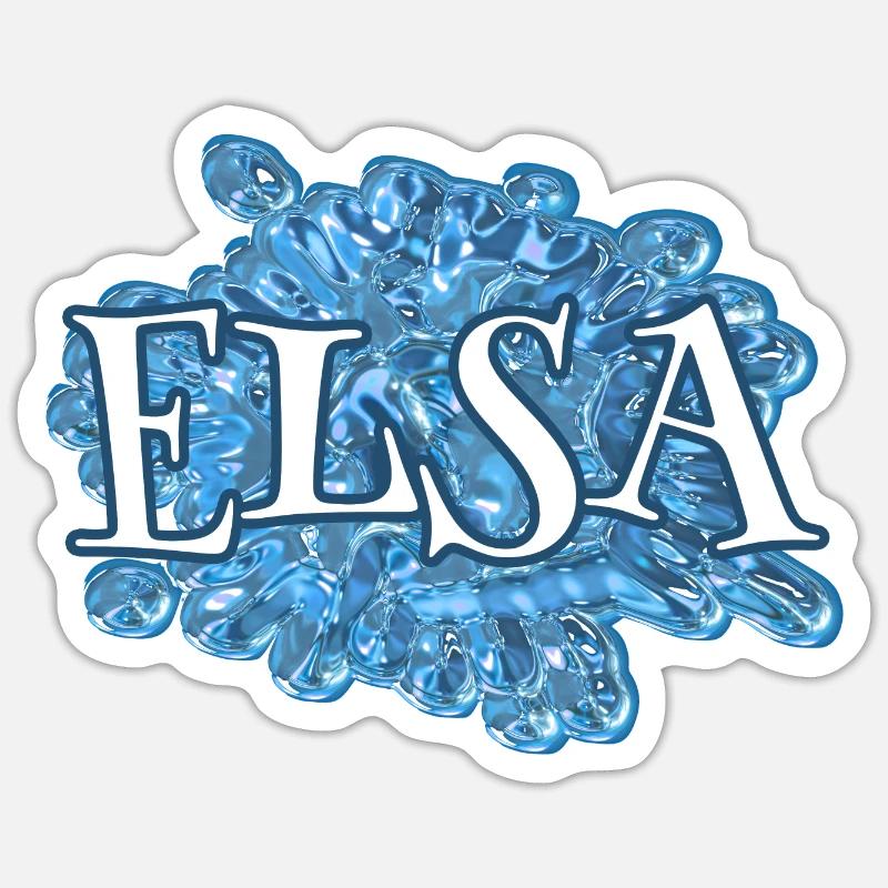 Elsa - Sticker taille S (10 x 10 cm) - blanc mat