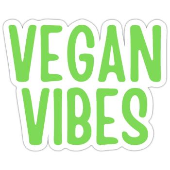 Vegan Vibes - Sticker size S (10 x 10 cm) - white matte - Front