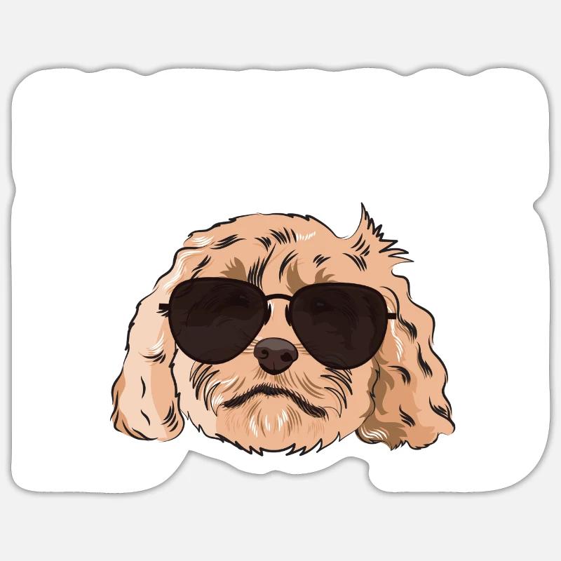 Cockapoo Hund Sticker Größe S (10 x 10 cm)