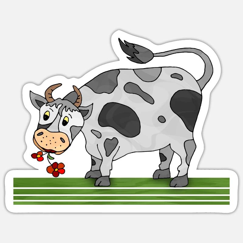 Taureau - Sticker taille S (10 x 10 cm) - blanc mat