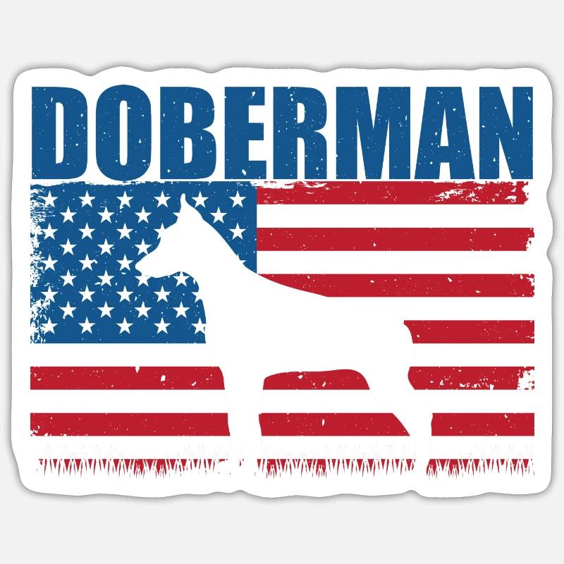 Dobermann Sticker Größe S (10 x 10 cm)