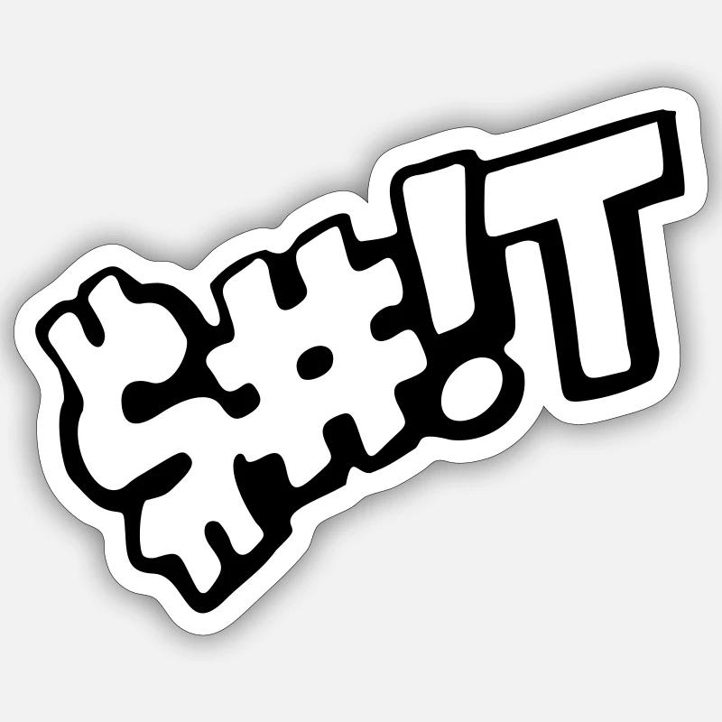Scheiße - Sticker Größe S (10 x 10 cm) - Mattweiß