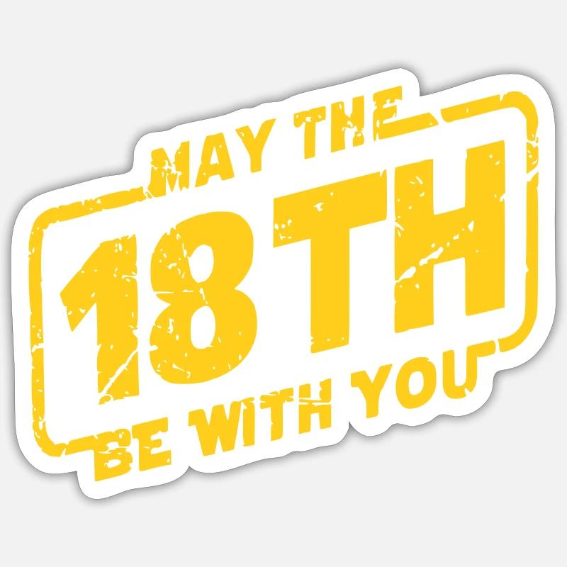 18 ANS Sticker taille S (10 x 10 cm)