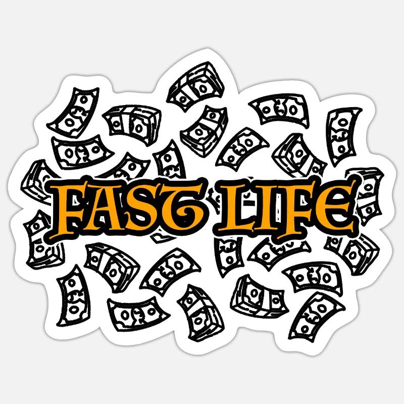 Vie rapide Sticker taille S (10 x 10 cm)