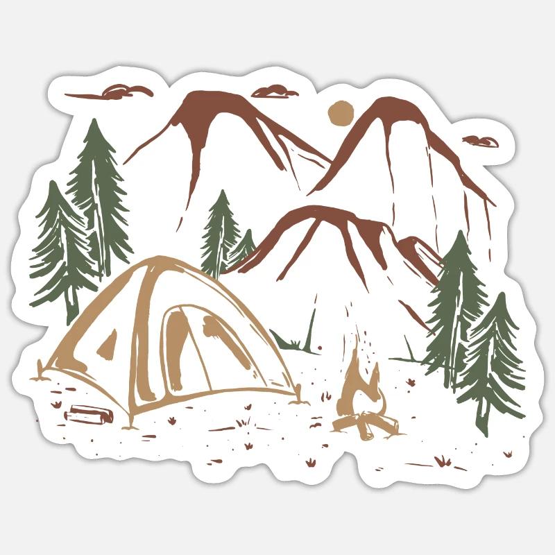 Camper - Sticker Größe S (10 x 10 cm) - Mattweiß