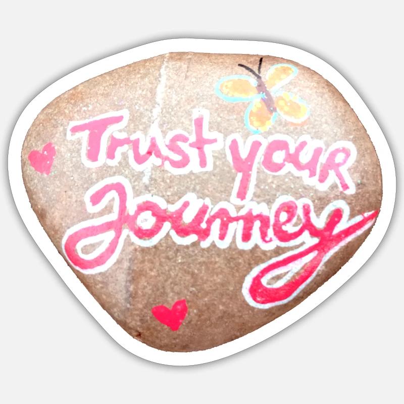 Faites confiance à votre parcours - Sticker taille S (10 x 10 cm) - blanc mat