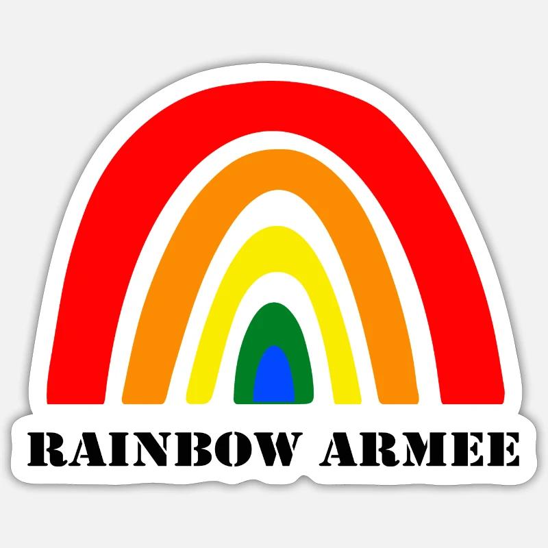 Rainbow Armee - Sticker Größe S (10 x 10 cm) - Mattweiß