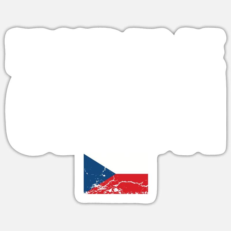 Fier d’être tchèque République tchèque Drapeau tchèque Sticker taille S (10 x 10 cm)