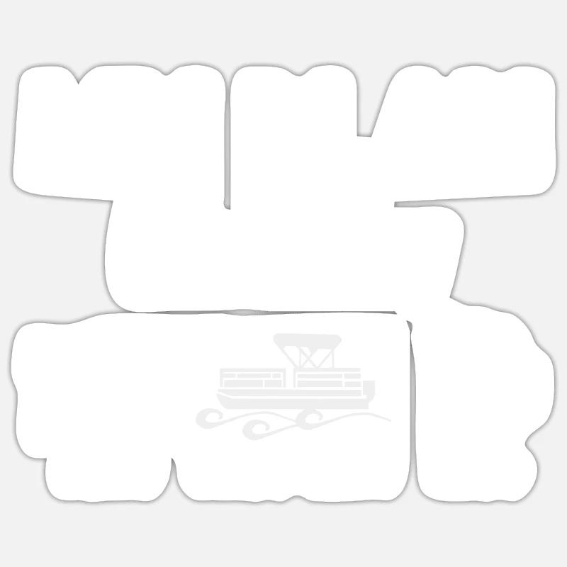 Ponton Boot Bootsfahrt Fluss Geschenkidee Sticker Größe S (10 x 10 cm)