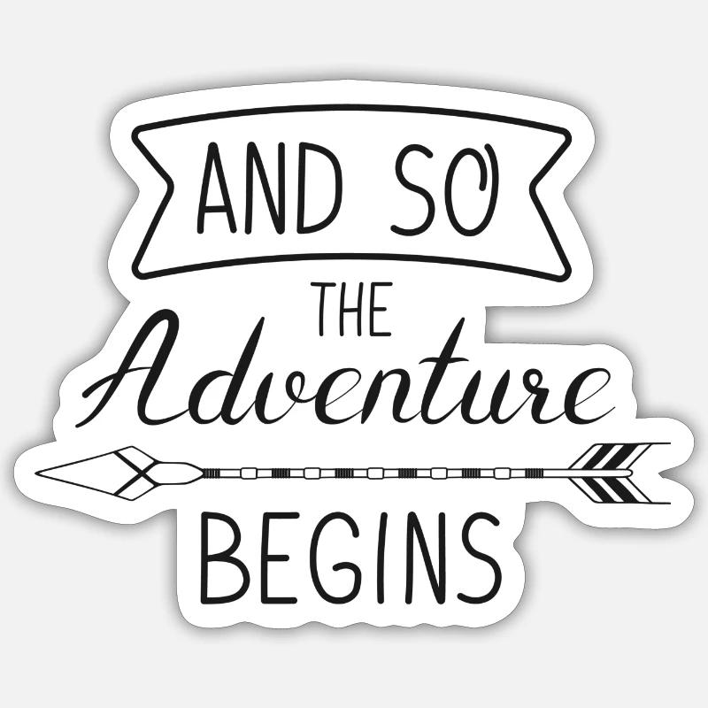 Que l'aventure commence ! - Sticker taille S (10 x 10 cm) - blanc mat