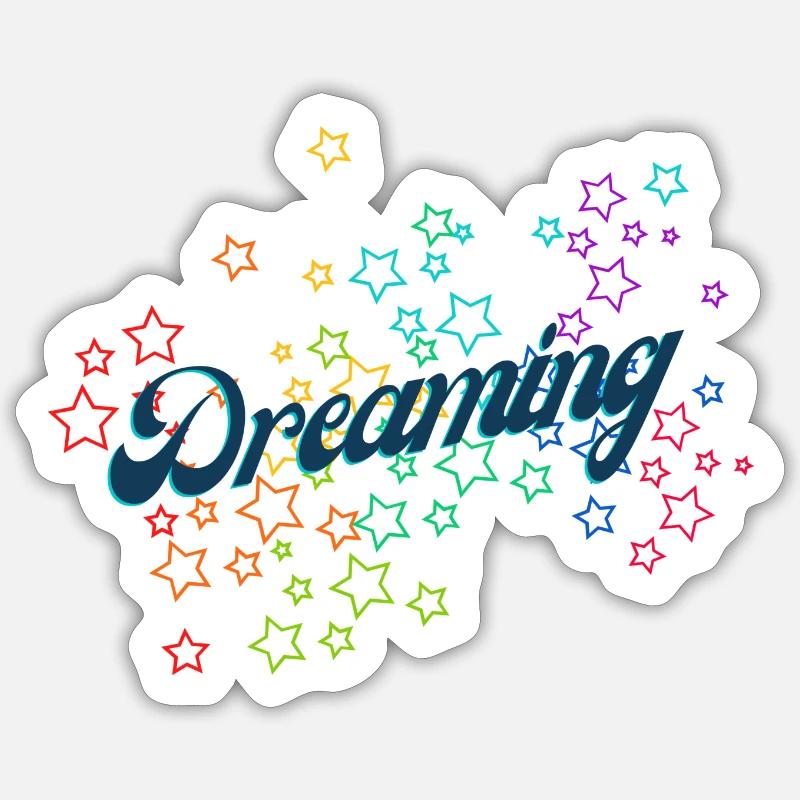 Dreaming - Sticker taille S (10 x 10 cm) - blanc mat