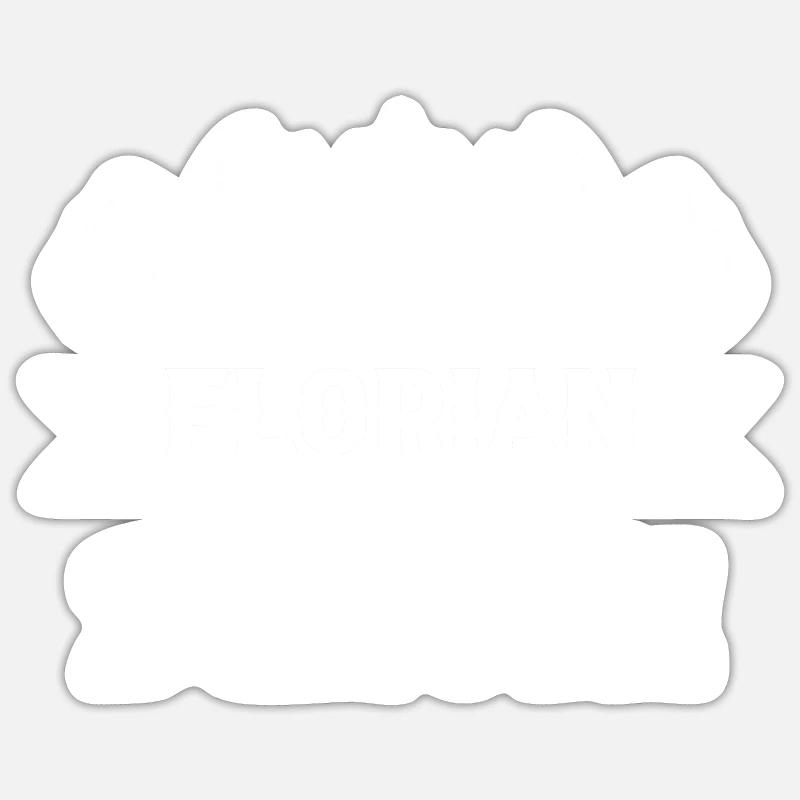 Florian - Sticker Größe S (10 x 10 cm) - Mattweiß