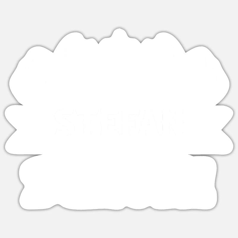 Stefan - Sticker Größe S (10 x 10 cm) - Mattweiß