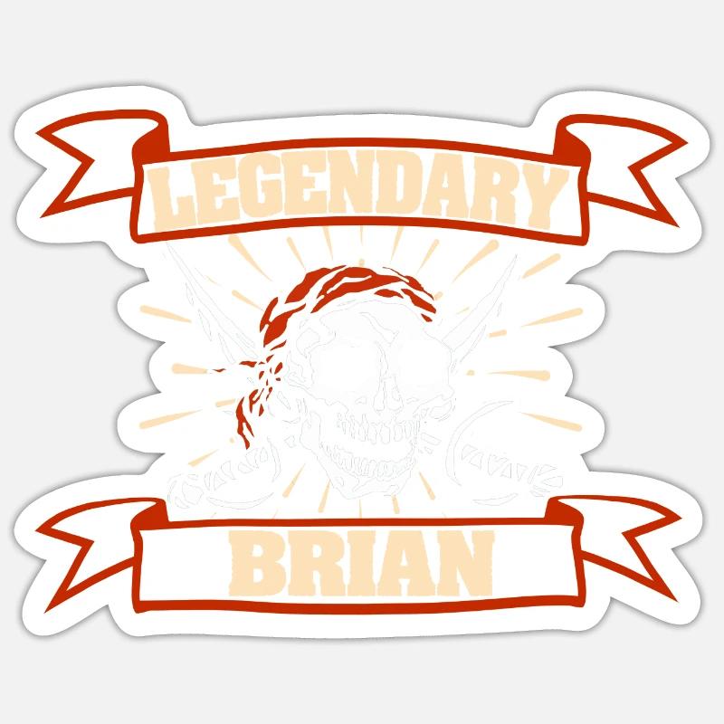 Pirate Head Brian - Sticker size S (10 x 10 cm) - white matte