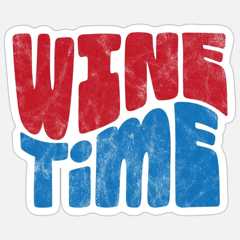 Wine Time Sticker size S (10 x 10 cm)