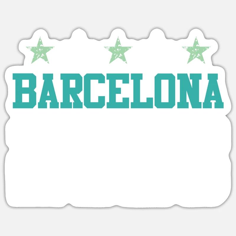 Barcelone 2023 - Sticker taille S (10 x 10 cm) - blanc mat